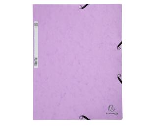 Sammelmappe A4 mit Gummizugverschluss, 3 Klappen, Colorspan-Karton 400g/m2, Serie Aquarel - Malve