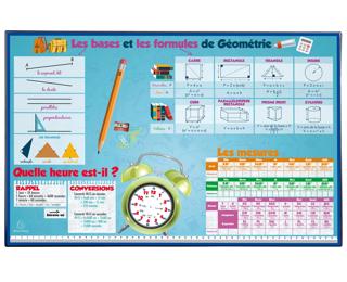 Sous-main rigide PVC Maths - 37,5x57,5 cm 