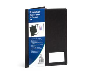 Display Book Guildhall PVC 24 Pkt Black 