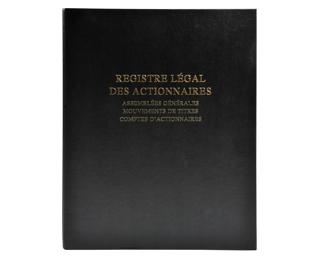 Registre des actionnaires 100 feuillets - Noir