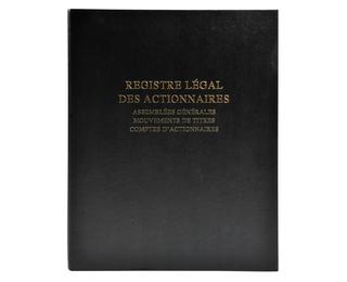 Registre des actionnaires 100 feuillets 