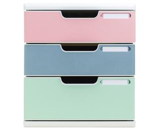 ModuloA4+3 drawers Autentik - Assorted colours