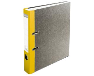 Classeur à levier papier marbre gris dos de 50mm - dos couleur - A4. - Gris