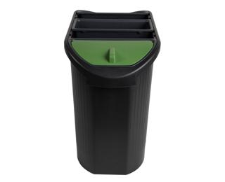 Öko-Papierkorb mit Einsätzen, Topline - Schwarz/grau