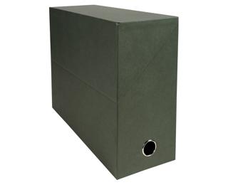 Dunkelgrüne Transferbox ökonomisch, Rückenbreite 120 mm, 25 ,5x34x5 cm 