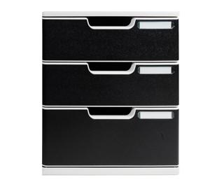 Ladenbox MODULO A4 5 gesloten laden Black Office - Zwart