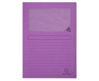 Packung mit 100 Fenstermappen Forever 130g, 22x31 cm für DIN A4, plastikfrei - Flieder