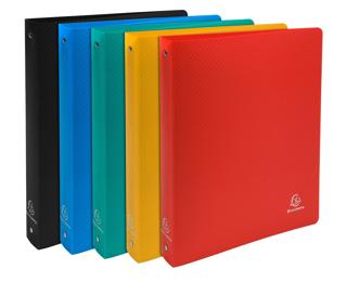 Ringbuch aus PP 700µ mit 4 Ringen 30mm, Rücken 40mm, blickdicht, DIN A4 Überbreite - Farben sortiert
