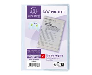 Etui de protection pour carte grise 3 volets PVC lisse 20/100e - Cristal