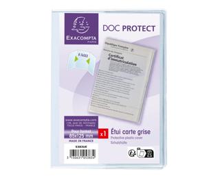 Etui de protection pour carte grise 3 volets PVC lisse 20/100e 