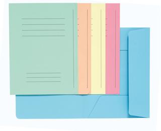 Conf. 50 cartellette stampate con 3 alette SUPER 210 - Colori assortiti