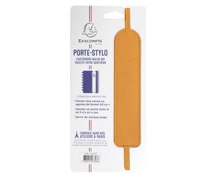 Porte-stylo Denim avec élastique 3,5 x 15,5 cm - Moutarde