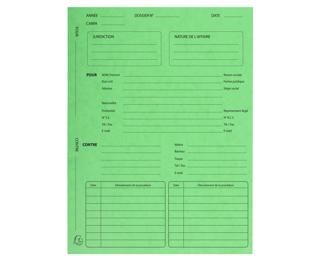 Paquet de 25 dossiers de procédure carte lustrée 25x32cm - Tilleul