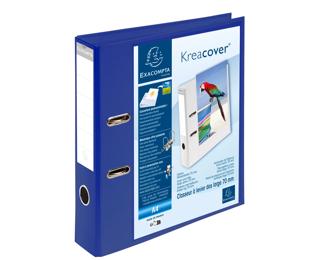 Ordner, Rückenbreite 70mm, 1 Außenhülle, für DIN A4, Kreacover - Blau