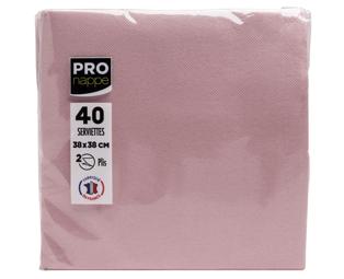 Paquet de 40 serviettes micro-gaufrées ouate 2 plis - 38x38 cm