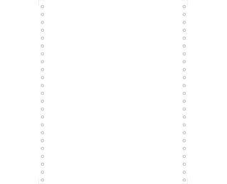 2000 feuil. de listing blanc 240x11 4/6'' 1pli microperf. 4 côtés Bandes Caroll Détachables Papier Clairalfa 80g 
