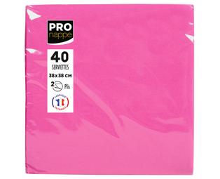 Paquet de 40 serviettes micro-gaufrées ouate 2 plis - 38x38 cm