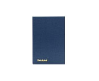 Exacompta Guildhall Account Book 298 x 203mm in Size, Hardback Vinyl Cover, 95gsm Ledger Quality Paper, Traditionally Sewn 16 Cash Columns - Blue
