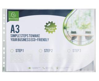 Sachet de 10 pochettes perforées PP recyclé Forever 9/100e - A3 