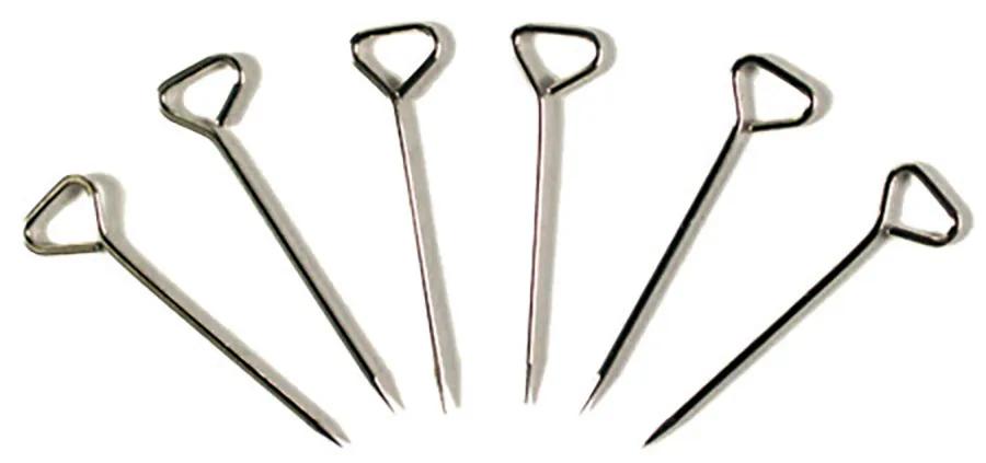 Exacompta - Boîte de 100 épingles à tête triangulaire - Argent