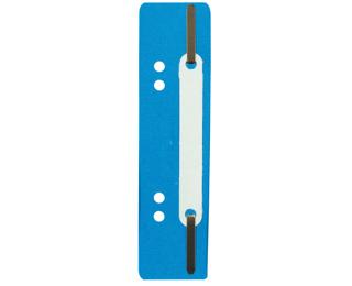 Einhängeheftstreifen aus PP mit Doppellochung, Deckleiste aus Kunststoff für Dokumente im Format DIN A4, 35x150mm - Hellblau