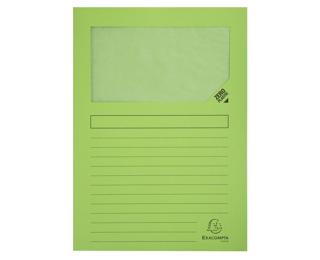 Exacompta Forever Recycled Window Folders (Pack of 25) - Spring green