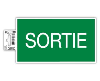 Panneau PVC adhésif antidérapant Sortie 20x11 cm - Vert