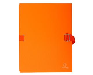 Faldone con patella e dorso estensibile fino a 13cm carta telata - 24x32cm - Arancio