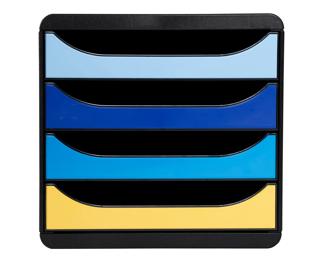 Módulo Clasificador Big Box 4 cajones A4+ 34,7x27,8x27,1 cm - BeeBlue - Colores surtidos
