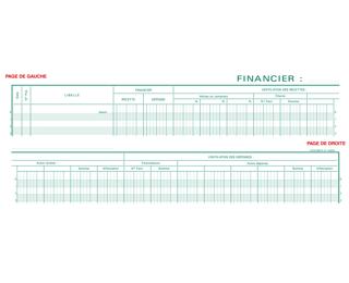 Boekhoudingsregister Financieel dagboek - Franstalig - ingebonden - 80 blad