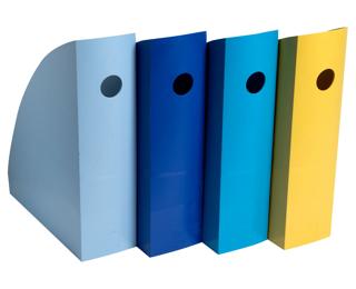 Set mit 4 Stehsammlern MAG-CUBE, Bee Blue - Farben sortiert