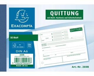 Quittungsblock, DIN A6, 1x50 Blatt 