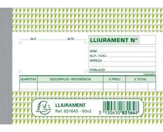 Talonarios anónimos - Entregas - Català