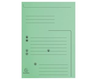 Pk 25 Folders Super210 Print 2 Flap Grn - Light green