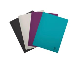 Protège-documents semi-rigide en PP recyclé 80 vues Titane - Couleurs assorties