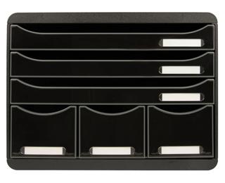 STORE-BOX MAXI 6 drawers ECOBlack glossy - Glossy black
