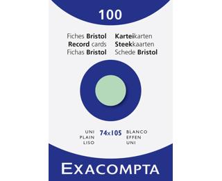 Étui de 100 fiches - bristol uni non perforé 74x105mm 