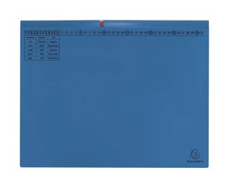 Exaflex Premium, Kanzlei Hängehefter, 2 Abheftvorrichtungen, Linksheftung, 265x318mm, Packung mit 25 Stück - Blau