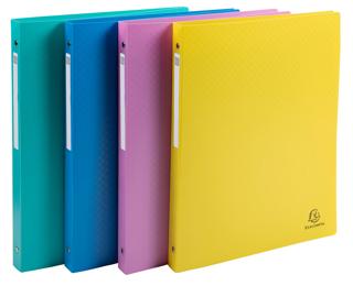Exacompta Forever Young Recycled Ring binders, 15mm spine 4 rings A4 PP - Assorted colours