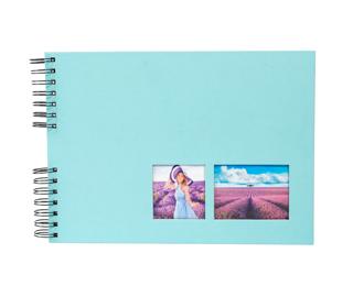 Wirebound album 50 pages Black 32x22cm MILANO - Green