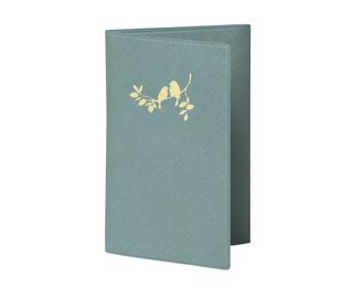 Etui carte grise Elise Oiseaux 8,5 x 13,2 cm - Bleu