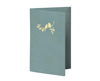 Etui carte grise Elise Oiseaux 8,5 x 13,2 cm - Bleu