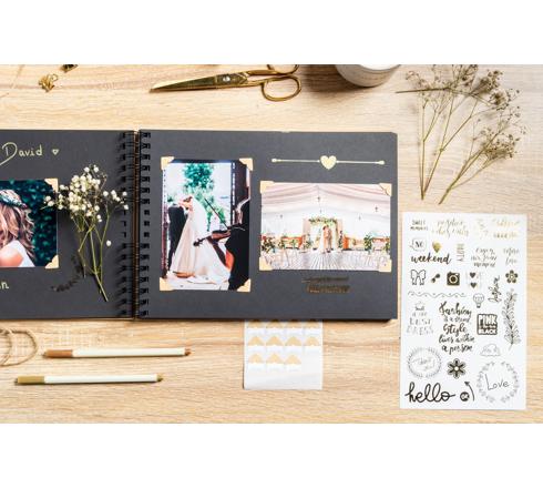 Album Photo À Personnaliser Soi-Même - 80 Pages Noires - 40 Feuilles