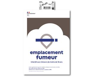 Panneau adhésif PVC Espace fumeur A5