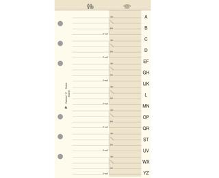 Recharge Exatime 17 Pocket - Répertoire alphabétique indexé