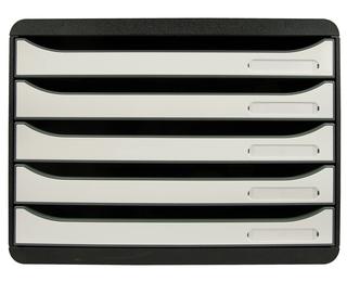 Schubladenbox Big Box Plus Horizon, Querformat, 5 offene Schubladen, Office - Weiß glossy