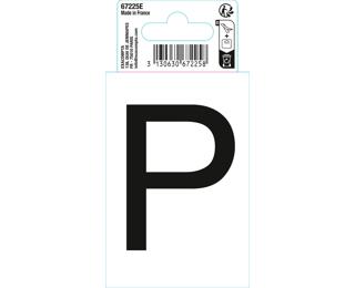 Autocollant PVC adhésif antidérapant lettre P - Noir