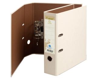 Ordner Prem-Touch, Recyclingkarton, Rückenbreite 80mm, 32x29cm für DIN A4 Maxi, Forever - Elfenbein