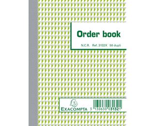 Orderbook gelijnd 13,5x10,5cm 50 blad doorschrijfpapier dupli
