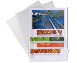 Sachet de 10 pochettes coin polypropylène rigide haute résistance 20/100e - A3 vertical - Cristal